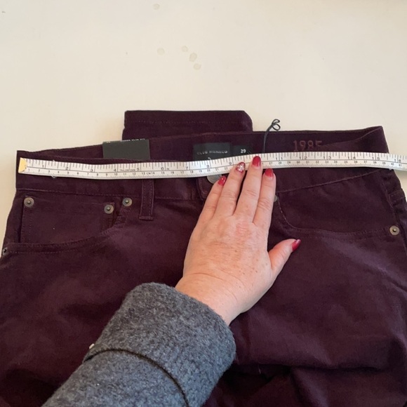 Club Monaco Super Slim Fit Corduroy Pants Burgundy - Picture 8 of 15